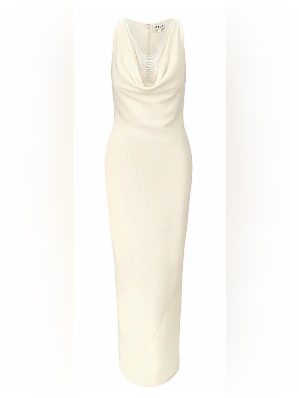 Staud Gia Dress Wedding Bridal Beaded Crystal Dress Cocktail size 0 (IVORY)